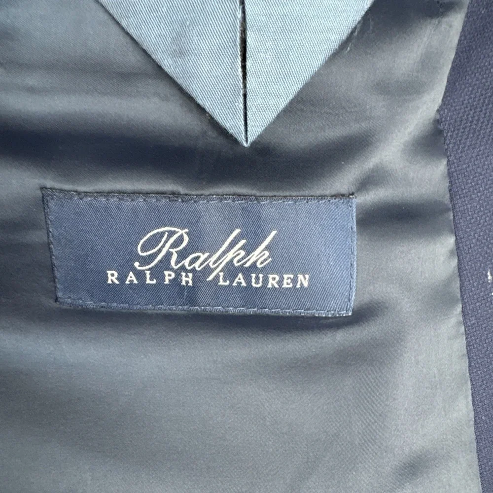 Ralph Ralph Lauren Mens Navy Blue Blazer Sz 50L Wool Blend  Double Vented